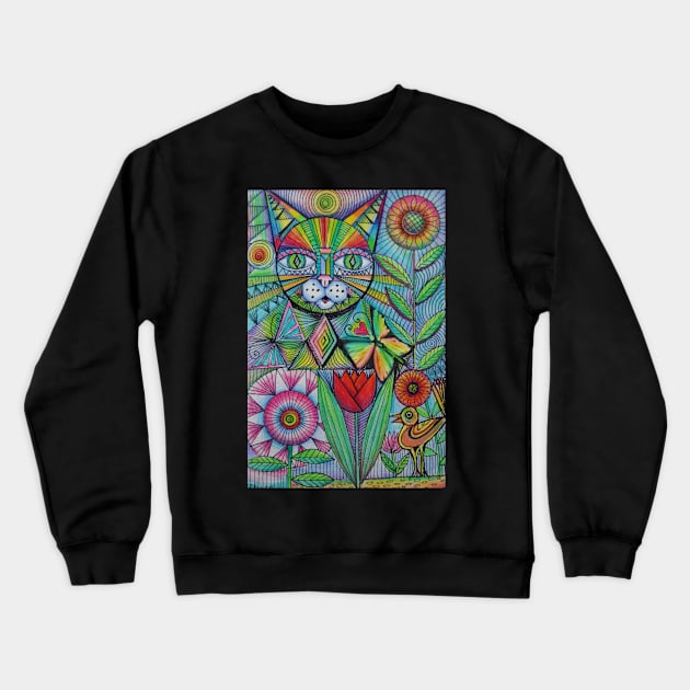 Cat doodle Crewneck Sweatshirt by karincharlotte